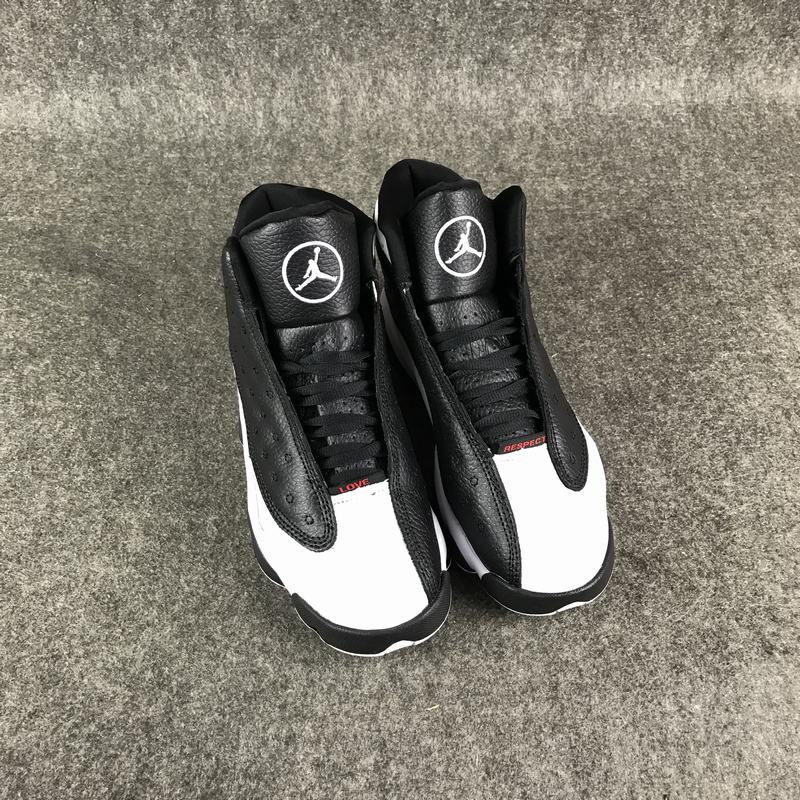 2017 Jordan 13 GS Love & Respect Black White Shoes - Click Image to Close